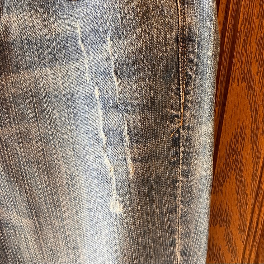 Old Navy The Diva Blue Low Rise Distressed Skinny Jeans size 4 - Picture 6 of 16